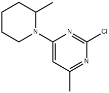 2-Chloro-4-(2-methylpiperidin-1-yl)-6-methylpyrimidine Structure