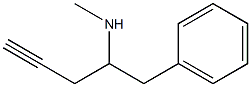 methyl(1-phenylpent-4-yn-2-yl)amine Struktur
