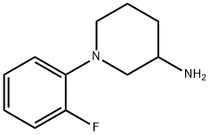 1-(2-fluorophenyl)piperidin-3-amine 化学構造式
