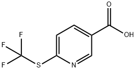 6-[(trifluoromethyl)sulfanyl]pyridine-3-carboxylic acid Struktur