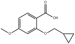 2-(环丙基甲氧基)-4-甲氧基苯甲酸 结构式