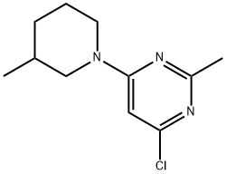 4-chloro-2-methyl-6-(3-methylpiperidin-1-yl)pyrimidine Structure