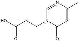 3-(4-methyl-6-oxopyrimidin-1(6H)-yl)propanoic acid 化学構造式