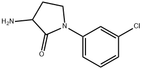 3-氨基-1-(3-氯苯基)吡咯烷-2-酮 结构式