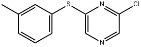 2-(m-Tolylthio)-6-chloropyrazine 化学構造式