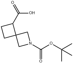 2-[(tert-butoxy)carbonyl]-2-azaspiro[3.3]heptane-5-carboxylic acid Struktur