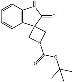 叔-丁基 2-氧亚基螺[吖丁啶并-3,3-二氢吲哚]-1-甲酸基酯,1251001-73-6,结构式