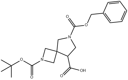 2,6-Diaza-Spiro[3.4]Octane-2,6,8-Tricarboxylic Acid 6-Benzyl Ester 2-Tert-Butyl Ester 化学構造式