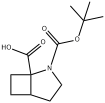 2-[(tert-butoxy)carbonyl]-2-azabicyclo[3.2.0]heptane-1-carboxylic acid Struktur