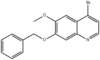 7-苄氧基-6-甲氧基-4-溴喹啉 结构式