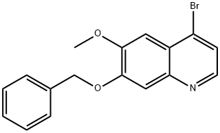 7-(Benzyloxy)-4-bromo-6-methoxyquinoline 化学構造式