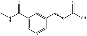 3-[5-(methylcarbamoyl)pyridin-3-yl]prop-2-enoic acid Structure