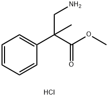 methyl 3-amino-2-methyl-2-phenylpropanoate hydrochloride Structure