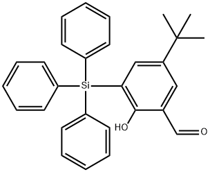 5-(1,1-dimethylethyl)-2-hydroxy-3-(triphenylsilyl)-Benzaldehyde Structure