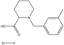 1-[(3-methylphenyl)methyl]piperidine-2-carboxylic acid hydrochloride Structure