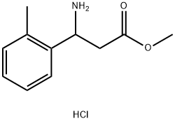 3-氨基-3-(2-甲基苯基)丙酸甲酯盐酸盐,1258651-74-9,结构式