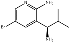 (R)-3-(1-amino-2-methylpropyl)-5-bromopyridin-2-amine Structure