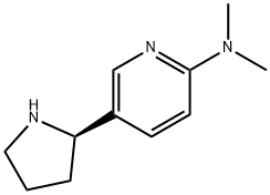 N,N-DIMETHYL-5-[(2R)-PYRROLIDIN-2-YL]PYRIDIN-2-AMINE 化学構造式