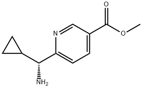 METHYL 6-[(R)-AMINO(CYCLOPROPYL)METHYL]PYRIDINE-3-CARBOXYLATE Structure