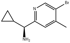 (S)-(5-BROMO-4-METHYLPYRIDIN-2-YL)(CYCLOPROPYL)METHANAMINE,1259653-96-7,结构式