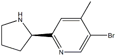 5-BROMO-4-METHYL-2-[(2R)-PYRROLIDIN-2-YL]PYRIDINE Structure