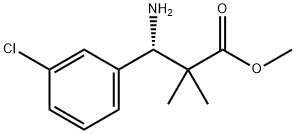 METHYL (3S)-3-AMINO-3-(3-CHLOROPHENYL)-2,2-DIMETHYLPROPANOATE Structure