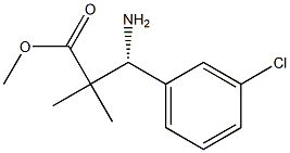 METHYL (3R)-3-AMINO-3-(3-CHLOROPHENYL)-2,2-DIMETHYLPROPANOATE Structure