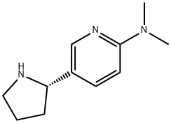 N,N-DIMETHYL-5-[(2S)-PYRROLIDIN-2-YL]PYRIDIN-2-AMINE 化学構造式