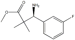 METHYL (3S)-3-AMINO-3-(3-FLUOROPHENYL)-2,2-DIMETHYLPROPANOATE Structure