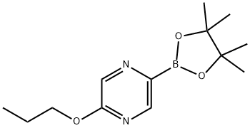 2-propoxy-5-(4,4,5,5-tetramethyl-1,3,2-dioxaborolan-2-yl)pyrazine Structure