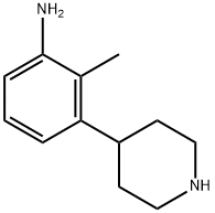 2-Methyl-3-(piperidin-4-yl)aniline 化学構造式