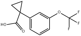 1-[3-(trifluoromethoxy)phenyl]cyclopropane-1-carboxylic acid 化学構造式