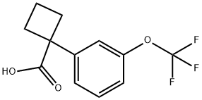 1-[3-(trifluoromethoxy)phenyl]cyclobutane-1-carboxylic acid Structure