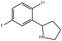 2-(2-chloro-5-fluorophenyl)pyrrolidine,1260775-16-3,结构式