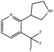 2-(Pyrrolidin-3-yl)-3-(trifluoromethyl)pyridine Struktur