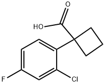 1-(2-氯-4-氟苯基)环丁烷甲酸, 1260900-12-6, 结构式