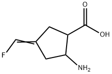 2-Amino-4-fluoromethylene-cyclopentanecarboxylic acid Struktur