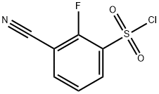 3-cyano-2-fluorobenzene-1-sulfonyl chloride Struktur