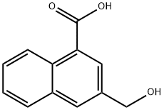 1-Naphthalenecarboxylic acid, 3-(hydroxymethyl)- 结构式