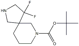 tert-butyl 4,4-difluoro-2,7-diazaspiro[4.5]decane-7-carboxylate 化学構造式