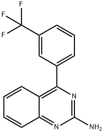 2-Amino-4-(3-trifluoromethylphenyl)quinazoline Struktur