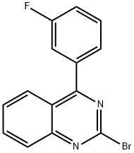 2-Bromo-4-(3-fluorophenyl)quinazoline 化学構造式