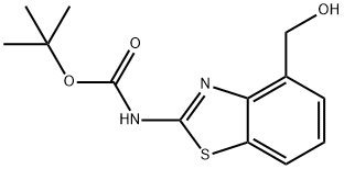 (4-Hydroxymethyl-benzothiazol-2-yl)-carbamic acid tert-butyl ester 化学構造式