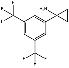 1-(3,5-双三氟甲基苯基)环丙胺, 1266148-15-5, 结构式