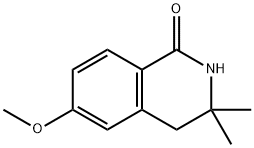 6-methoxy-3,3-dimethyl-3,4-dihydroisoquinolin-1(2H)-one 化学構造式