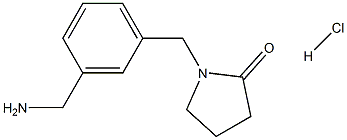 1-{[3-(aminomethyl)phenyl]methyl}pyrrolidin-2-one hydrochloride Struktur