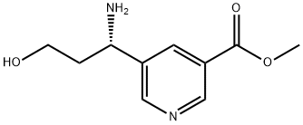 METHYL 5-((1S)-1-AMINO-3-HYDROXYPROPYL)PYRIDINE-3-CARBOXYLATE 化学構造式