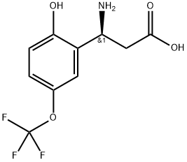 (3S)-3-AMINO-3-[2-HYDROXY-5-(TRIFLUOROMETHOXY)PHENYL]PROPANOIC ACID Structure