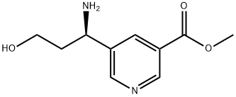 METHYL 5-((1R)-1-AMINO-3-HYDROXYPROPYL)PYRIDINE-3-CARBOXYLATE 化学構造式