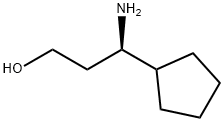 (3R)-3-AMINO-3-CYCLOPENTYLPROPAN-1-OL,1270282-75-1,结构式
